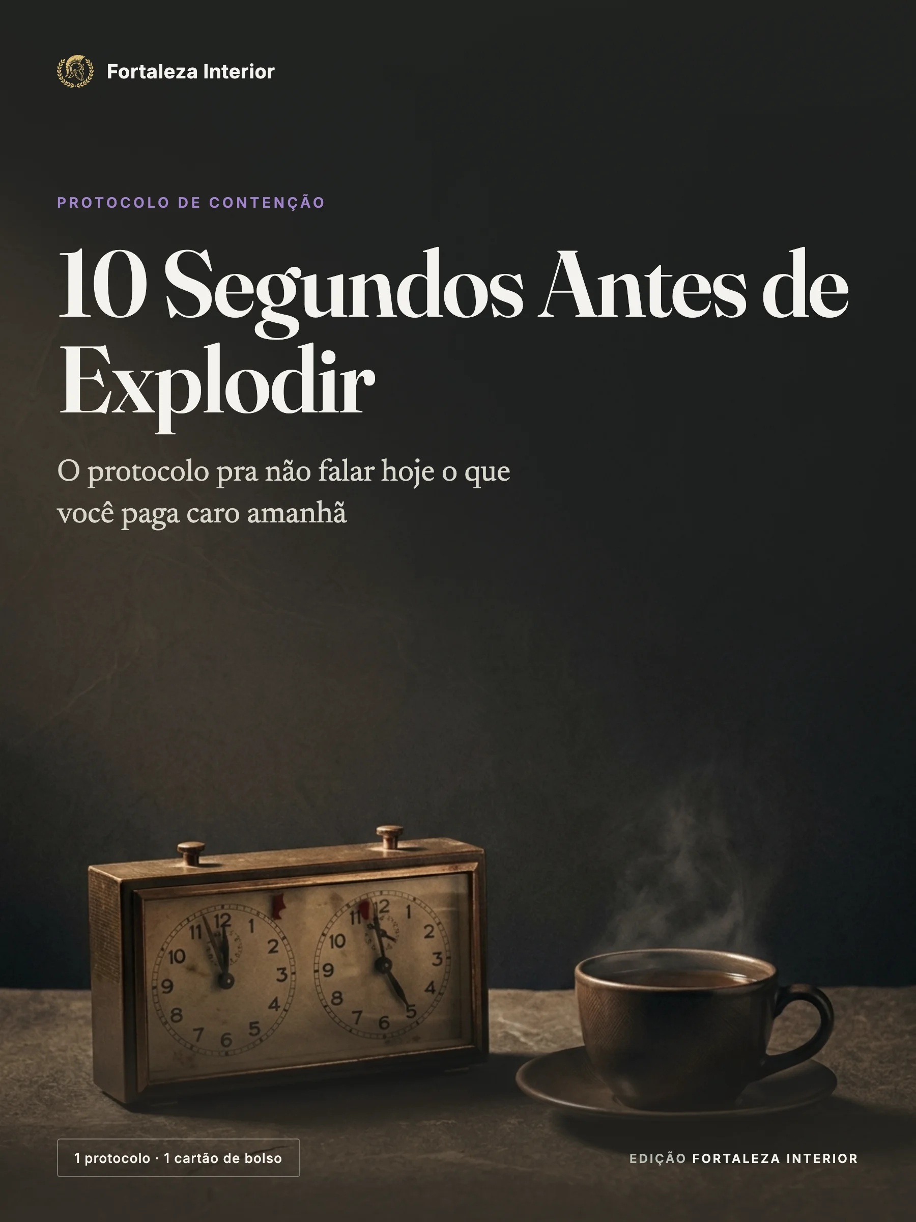Capa do guia 10 Segundos Antes de Explodir, da Fortaleza Interior